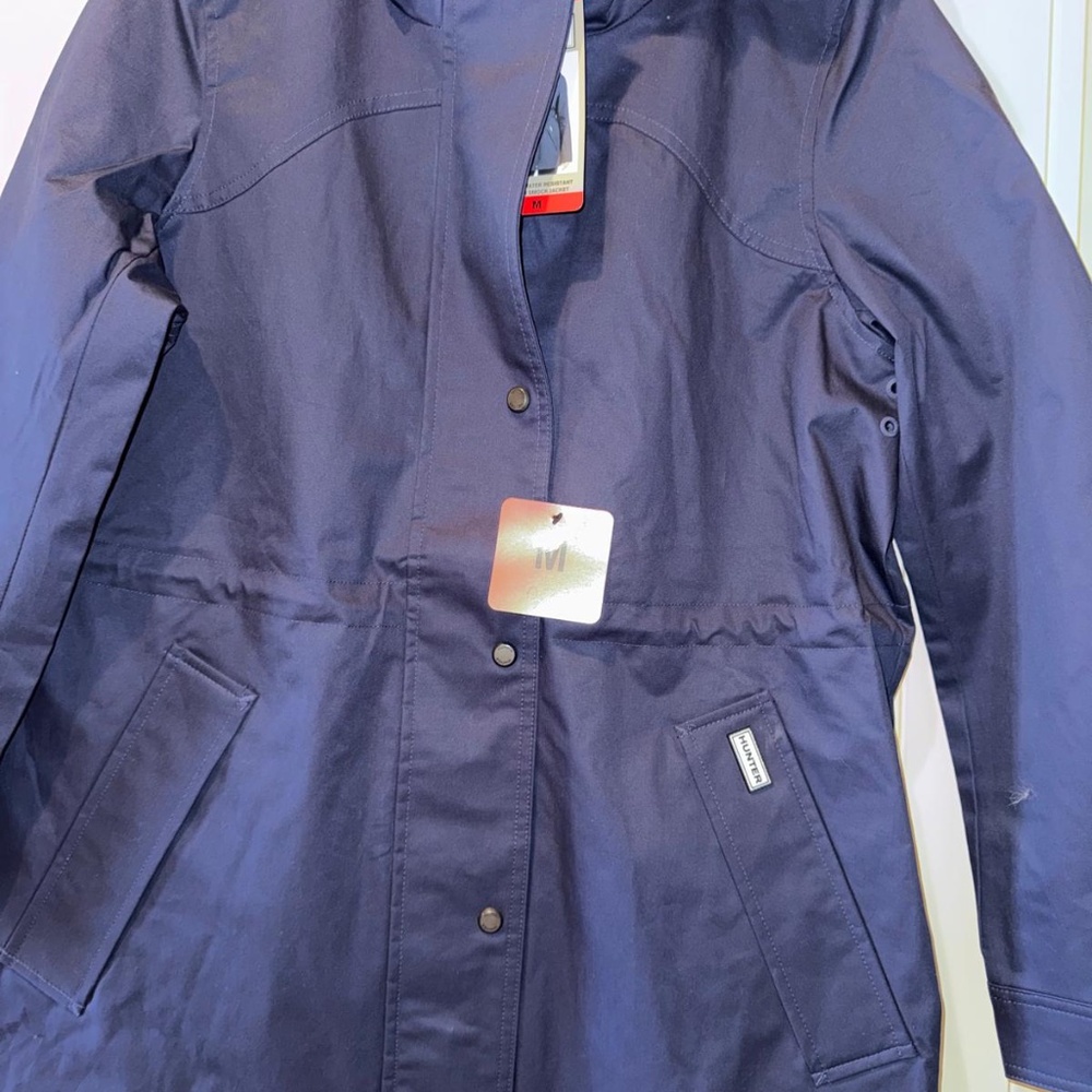 BRAND NEW Hunter Ladies Rain Water Resistant Cotton Smock Navy - SIZE MEDIUM M - Picture 3 of 13